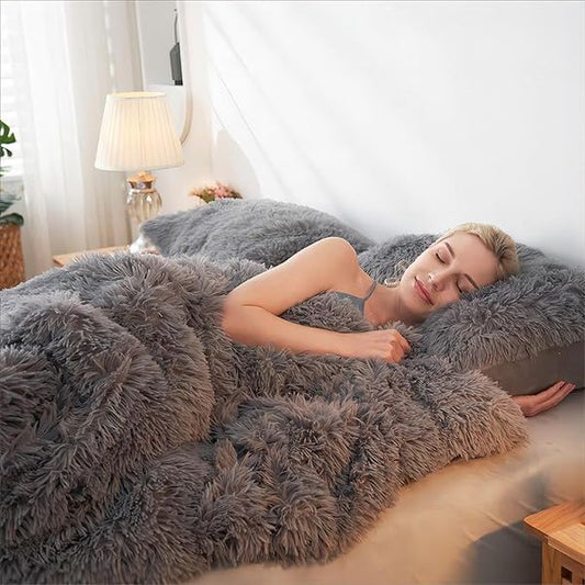 Grey Fluffy Blanket